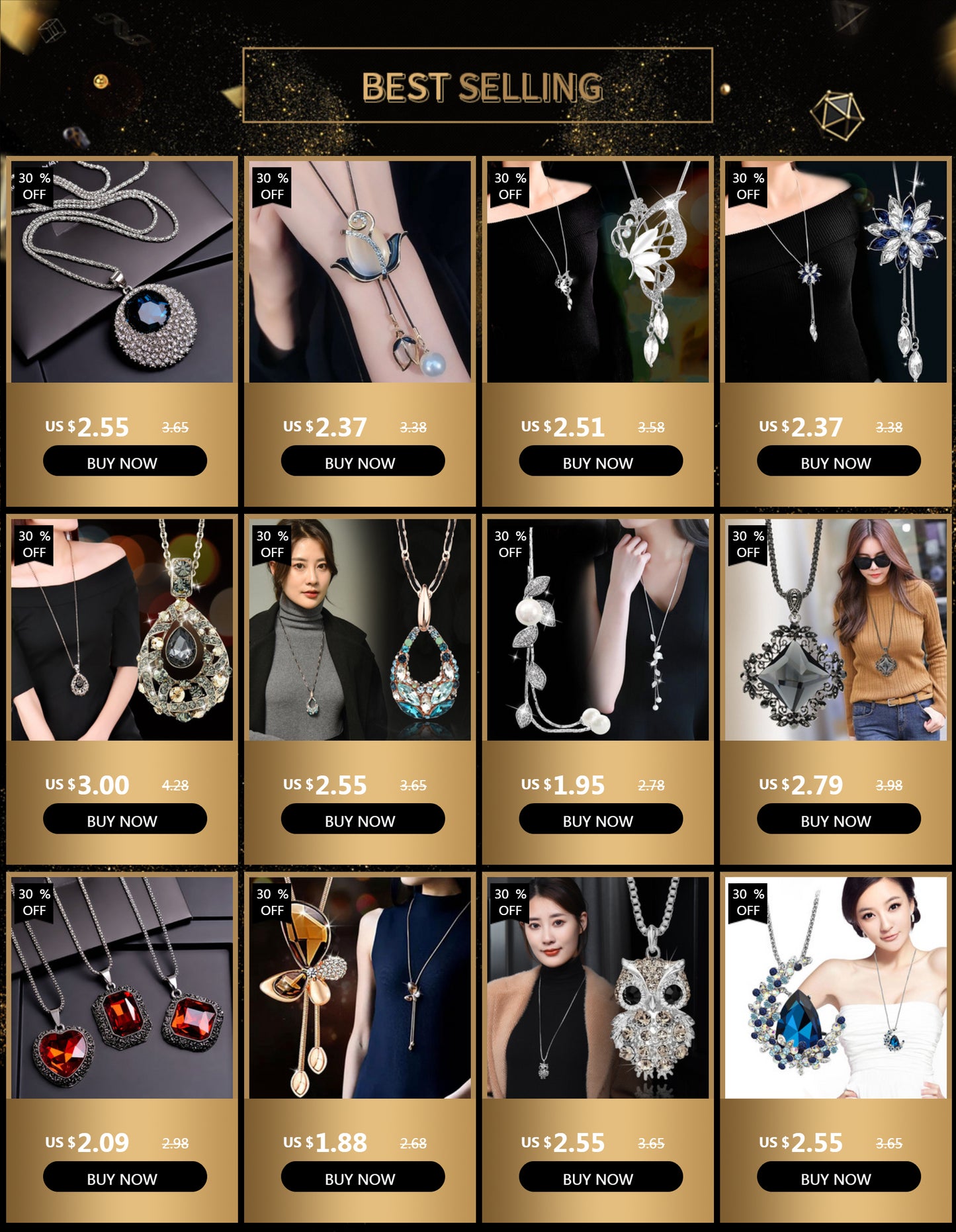 2024 Flower Long Necklaces for Women Fashion Crystal Choker Collier Femme Statement Necklaces&Pendants Accessories