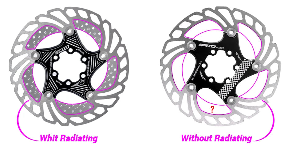 IIIPRO 6-Bolt Brake Disc 160mm/180mm/203mm Brake Disc Rotor Floating Cooling Heat Dissipation DH 6 Inch MTB/Road Bike
