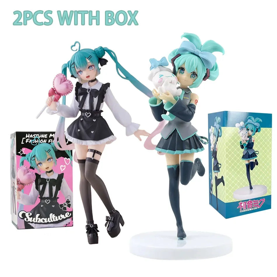 Cute girl Hatsune Miku anime character fashionable suitable for desktop decoration ornaments doll Christmas gift PVC collectible