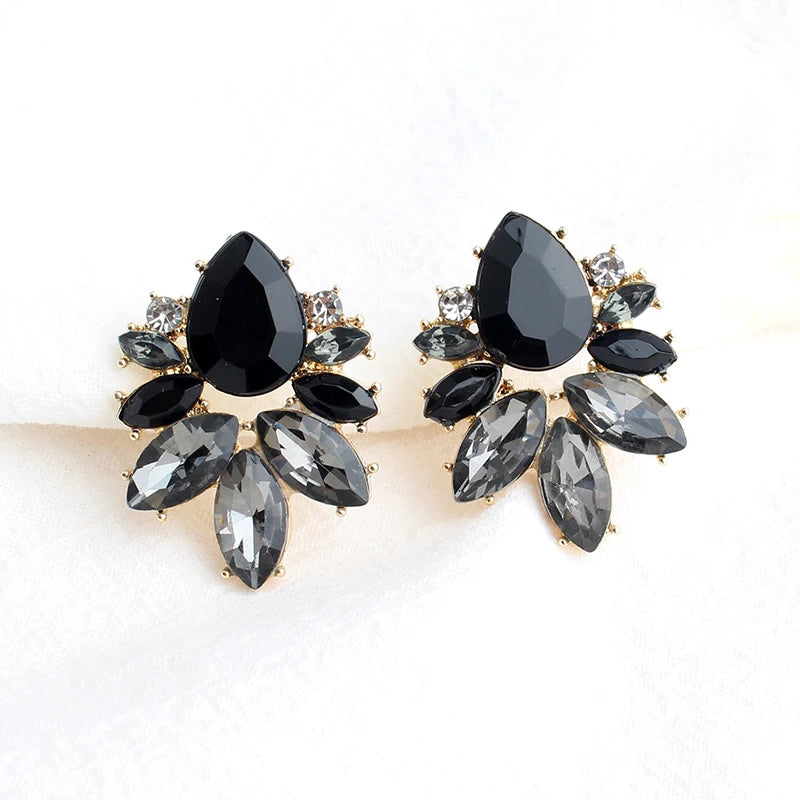 Elegant Tree Shape Acrylic Opal Stone Stud Earrings Statement Women Piercing Earrings 2019 New Trendy Jewelry Gift