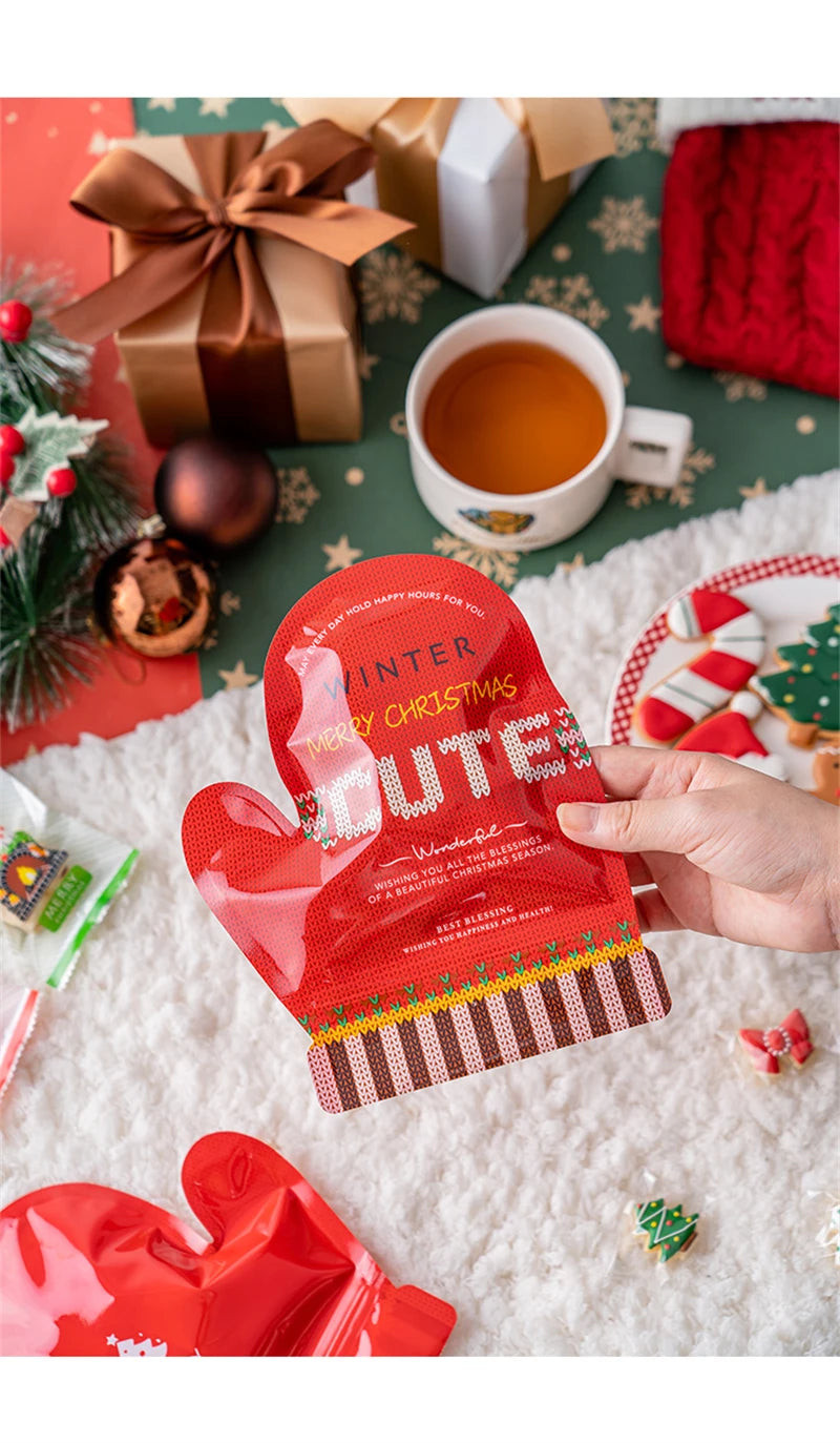 LBSISI Life 25pcs Ball Shape Christmas Gift Bag For Candy Chocolate Cookie Nougat Biscuit Packing Gift Tree Santa Zipper Bags