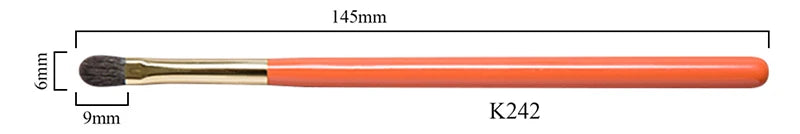 Professional Handmade Makeup Brushes Kit Soft Blue Squirrel Goat Hair Eye Shadow Blending Brush Orange Handle Make Up Brush Set