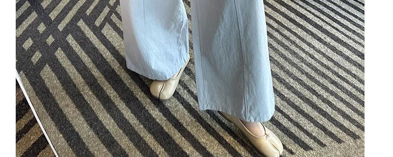 Summer Pregnant Woman Washed Cotton Trousers High Waist Ankle-length Plus Size Maternity Casual Pants Wide Legs Pregnancy Pants