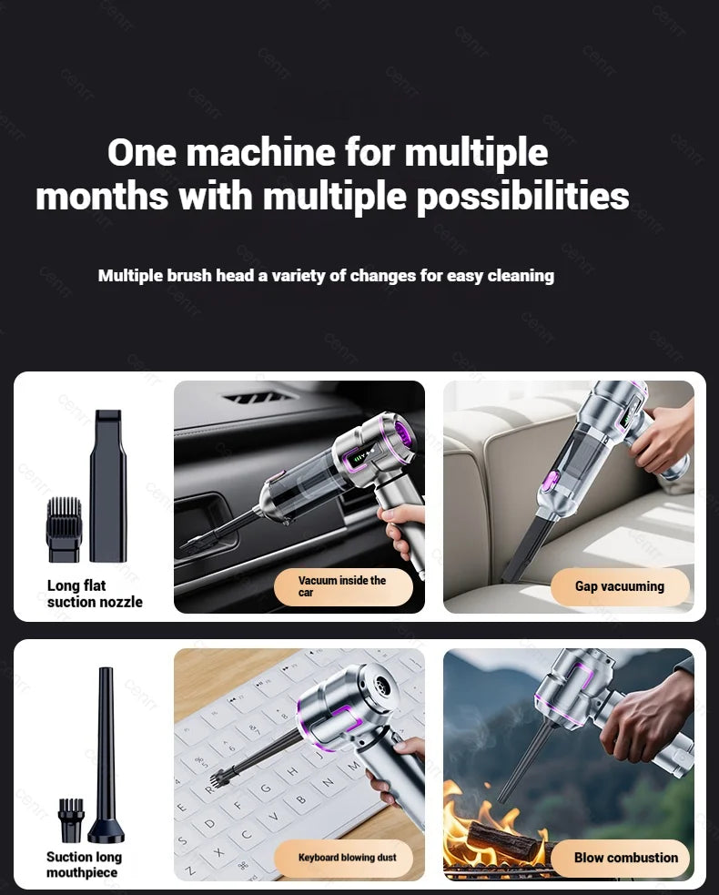 New Car Vacuum Cleaner 998000PA Mini Cordless Powerful for Home Handheld Blower Car Cleaner Portable Car Vacuum Cleaner