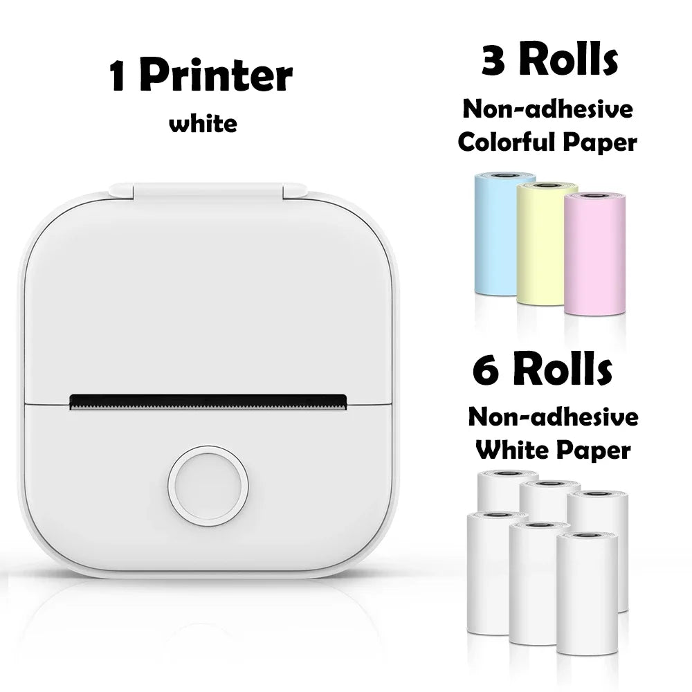 Phomemo T02 Portable Mini Wireless Thermal Pocket Printer Self-adhesive Stickers Use for DIY,Journal Sticker impresora portátil