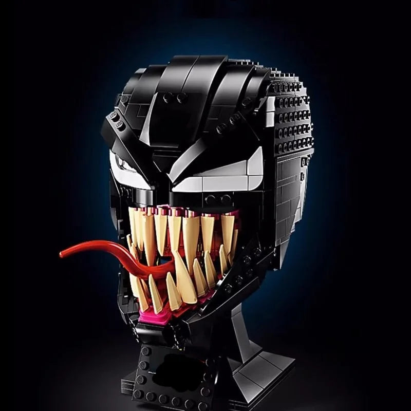 Venom Building Blocks Spiderman Ironman Darth Vader Head Assembly Marvel Super Heroes 3D Model Mini Brick Toy For Christmas Gift