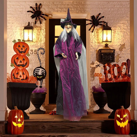Halloween Colourful Glow Creepy Sound Activated Witch Decorations Halloween light up decoration props for Home Holidays Outdoor
