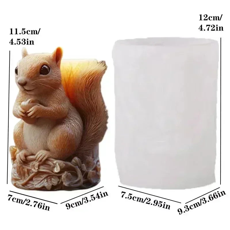DIY elk relief cylindrical candle silicone mold sika deer flower relief resin mould Forest sika deer gypsum molds Christmas gift