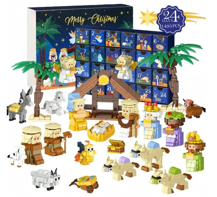 Christmas Advent Calendar Gift Box DIY Christmas Train Tree for Kids 24Days Countdown Calendar Box Surprise Party Christmas Gift