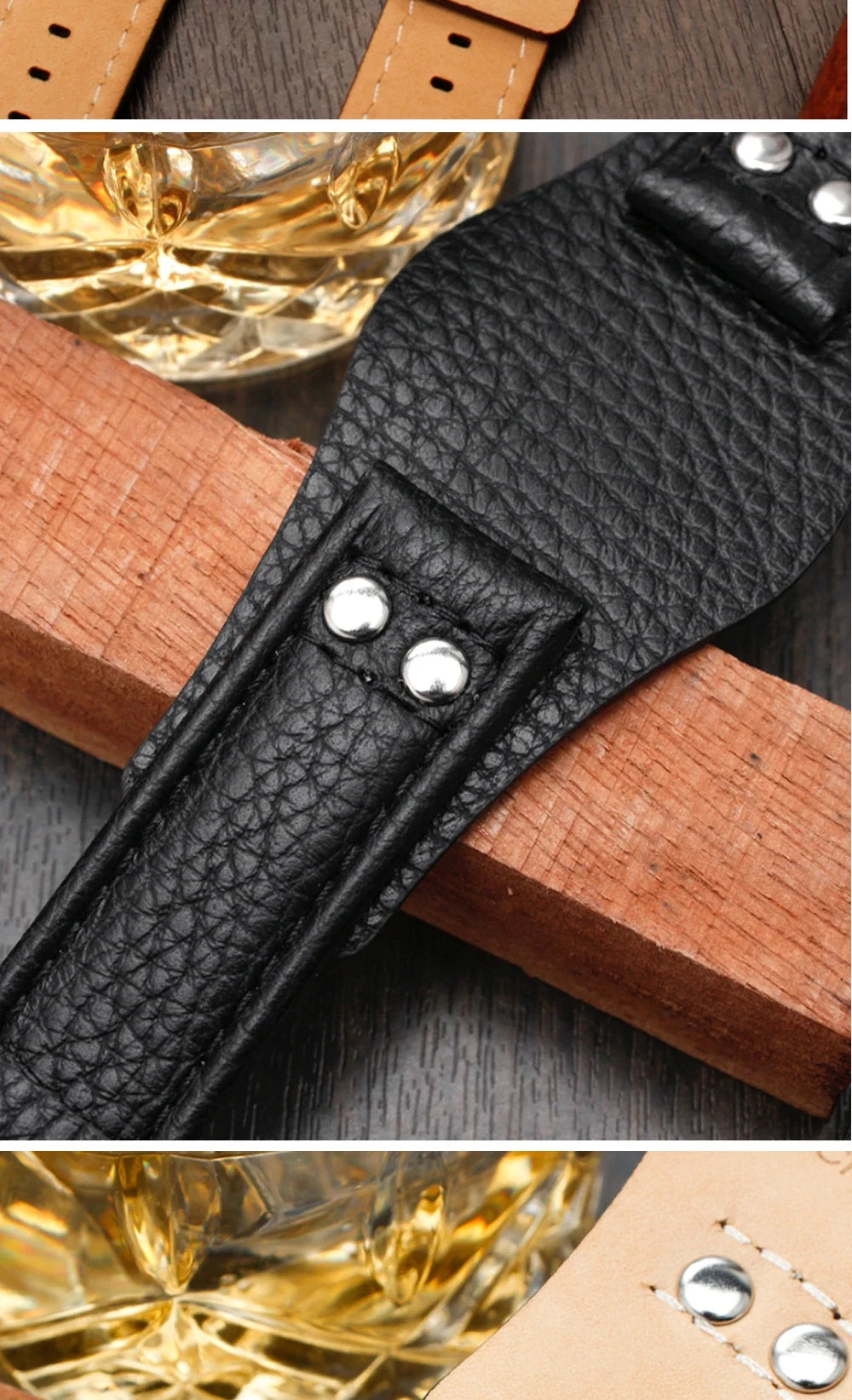 Genuine Leather Watchband 22mm strap With mat for fossil CH2891 CH3051 CH2564 CH2565 watch band handmade mens leather bracelet