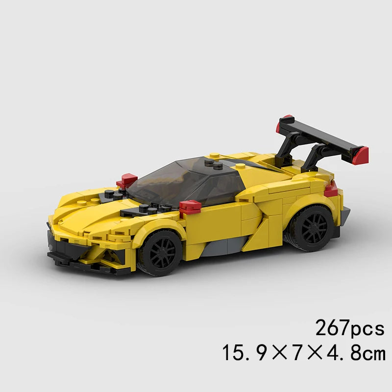 MOC Car Speed R34 488 Pickup R32 Racing Vehicle Model Building Block Super Race brick Christmas Gift City Technical rally sport