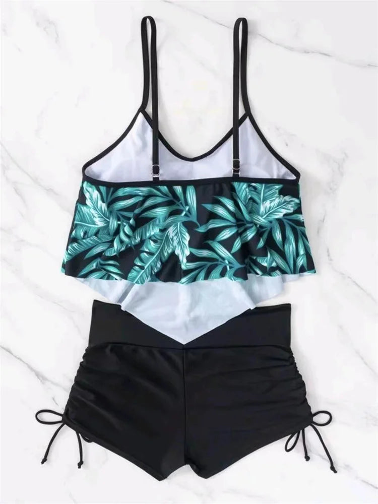 Bikini Women Swimsuit 2025 New Print Sling Bikinis Set Sexy High Waist Swimwear Summer Two Piece Beachwear Bathing Suit Female