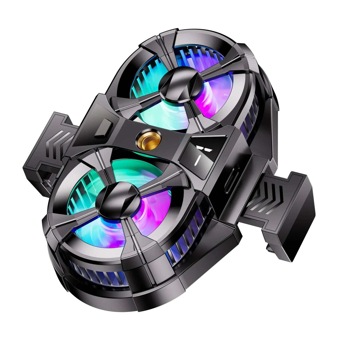 New Dual Fan Large Wind Mute Mobile Phone Cooling Fan Cooler Fast Cooling Live Gaming Handle Cooler Mobile Phone Fan Radiator