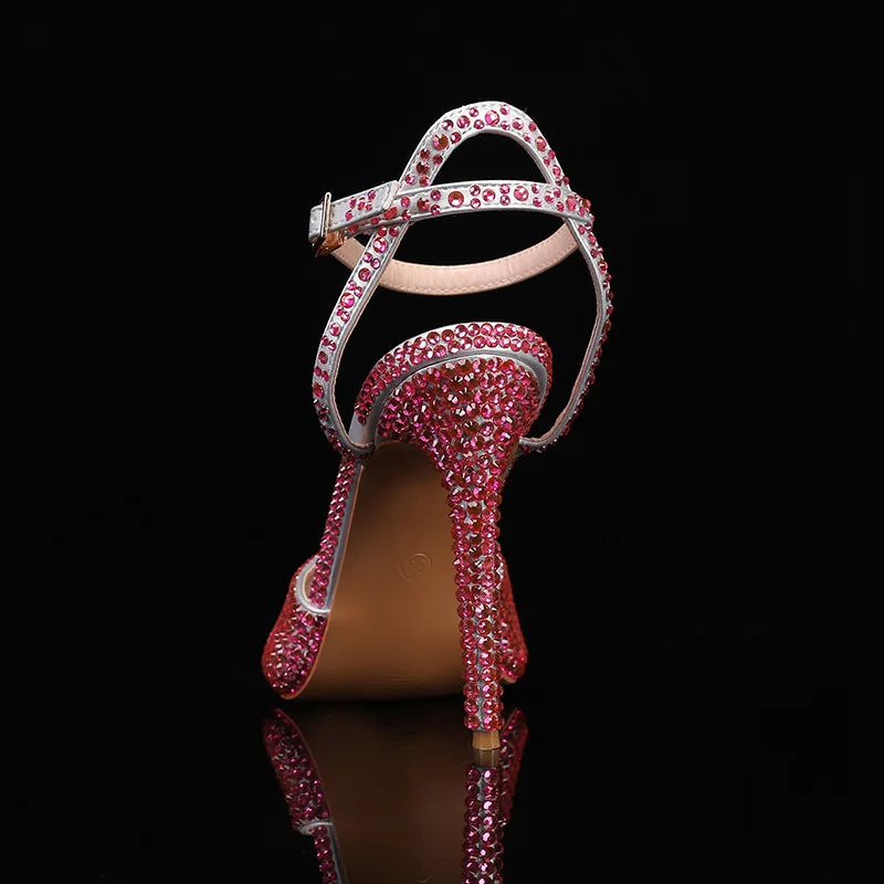 Fashion High Quality Wedding Shoes Women Pearls Studs Luxury Peep Toe White High Heels Buckle Designer Woman Sandal 43 Zapatos