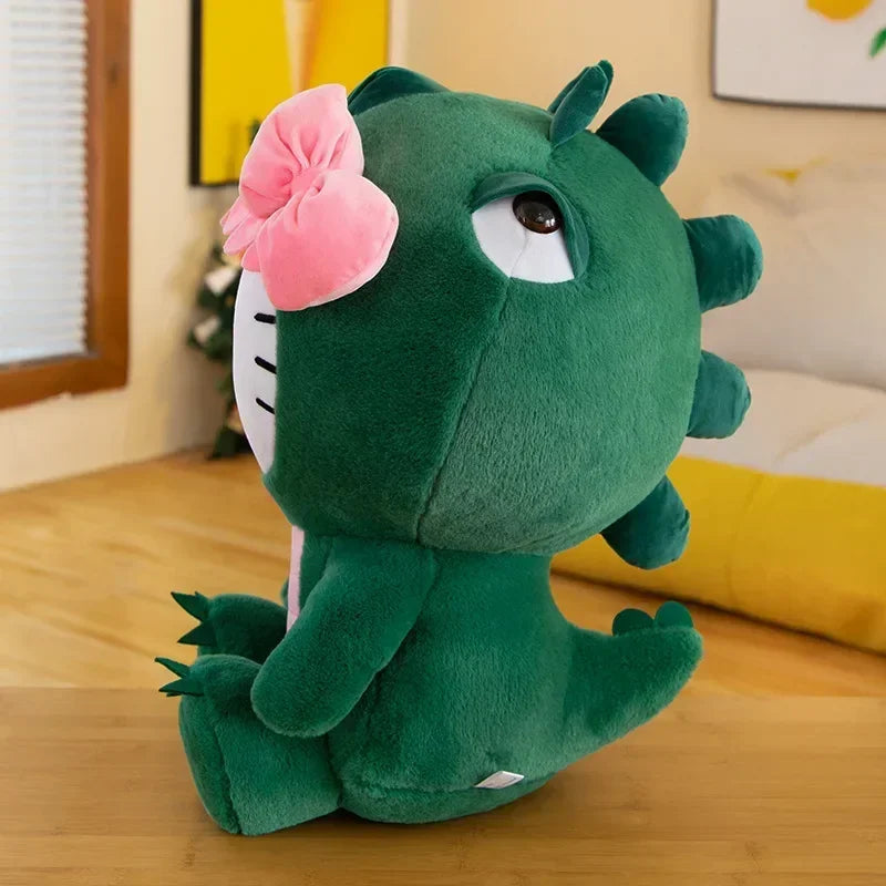 Sanrio Dinosaur Hello Kitty Plush Toy Kawaii Anime Kitty Plushie Pillow Cute 35/50/65cm/80cm Cartoon Stuffed Doll Christmas Gift