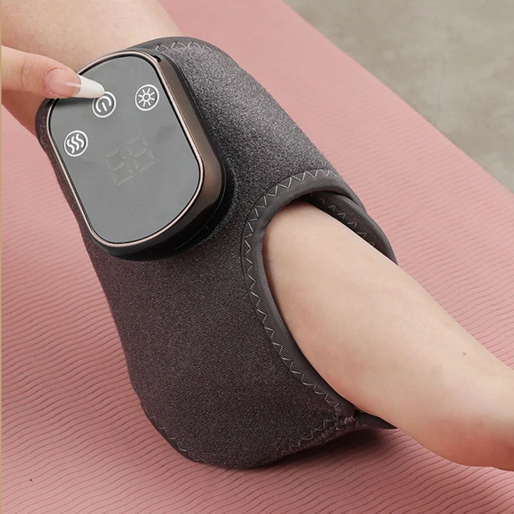 Cordless Heated Ankle Wrap Foot Massager with 3 Vibration Mode 5 Heat Level Foot Revive Massager for Achilles Tendinitis