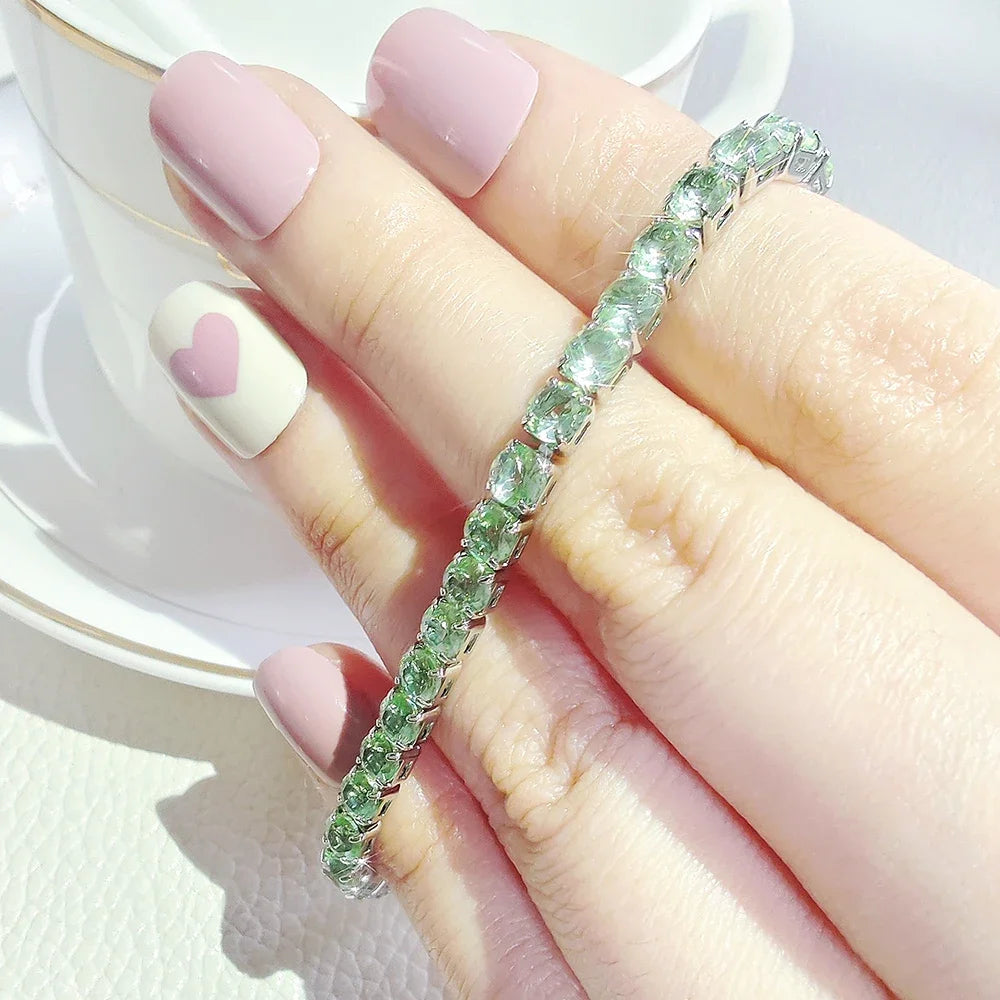 Moonso Arrival  Fashion Unique Design Light Green  Bracelet Bangle for Women Valentine's Day Gift S5787-skygreen