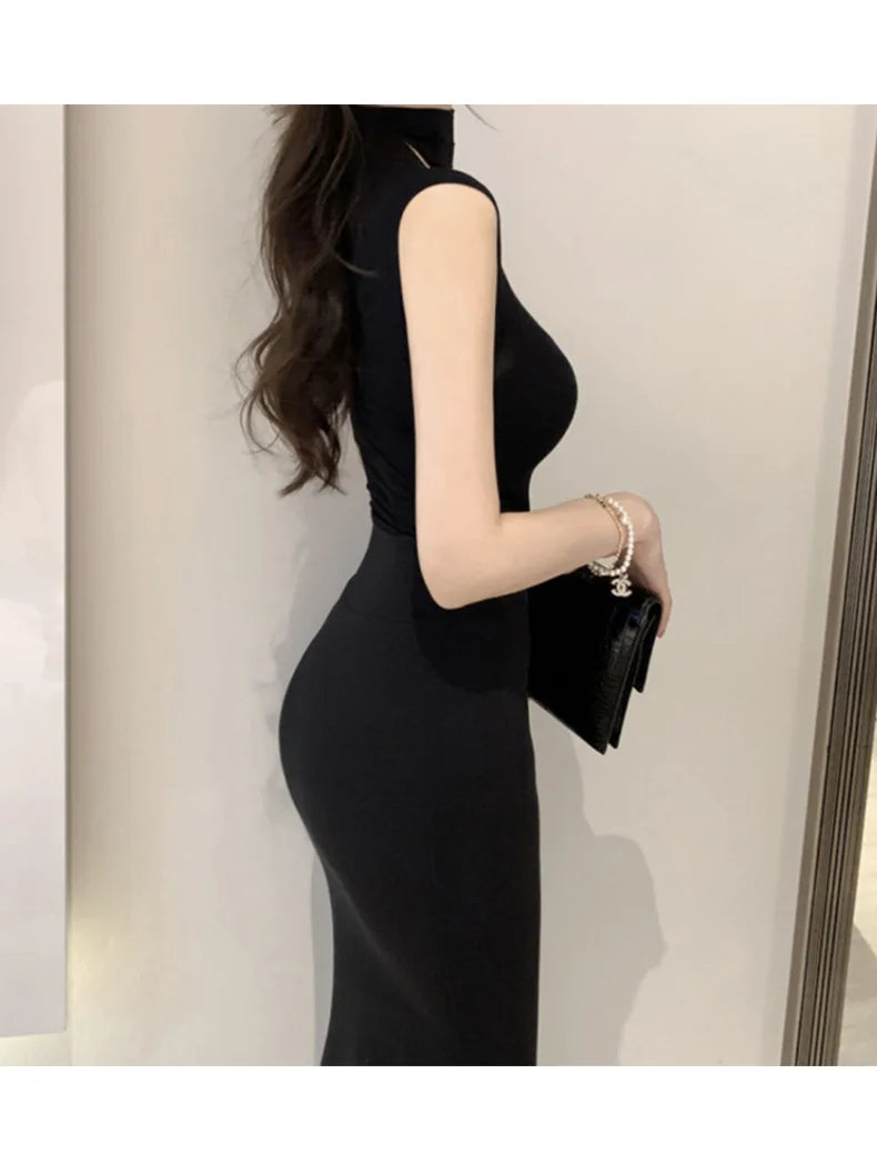 Summer New Modal Corset Tops To Wear Out Sleeveless Turtleneck Tops For Women Korean Casual White Tank Top Women Clothes