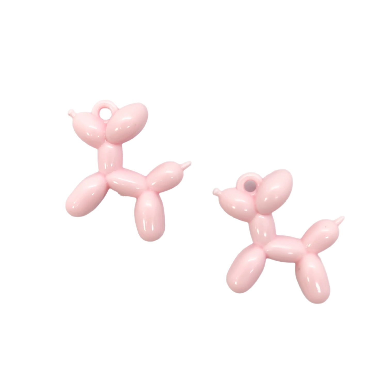 10pcs/Bag tiki hot 34mm Acrylic Jelly Colorful Cartoon 3D cute Balloon Dog DIY Bead Keychain Phone Chain Pendant Accessories