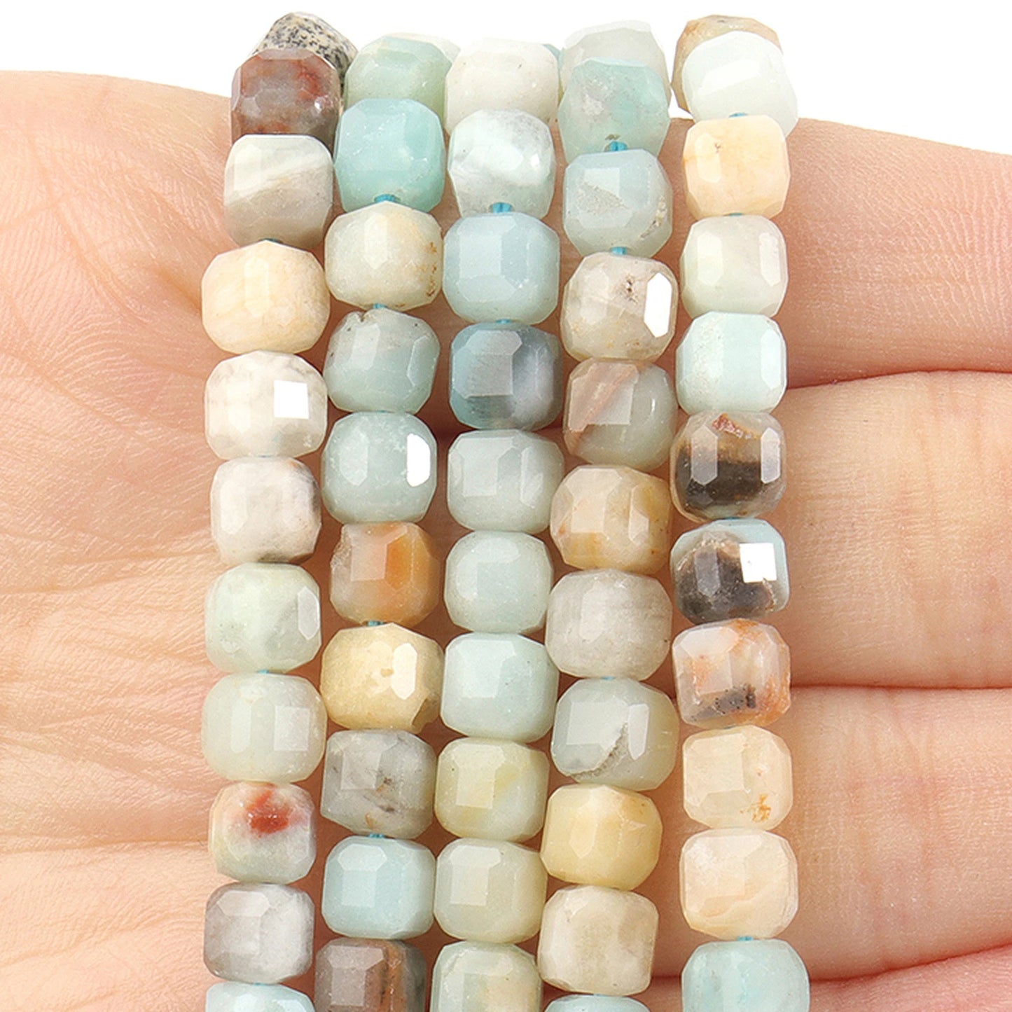 Faceted Natural Tourmaline 5mm Square Cube Shape Beads for Jewelry Making Diy Bracelet Necklace Beading Accessories