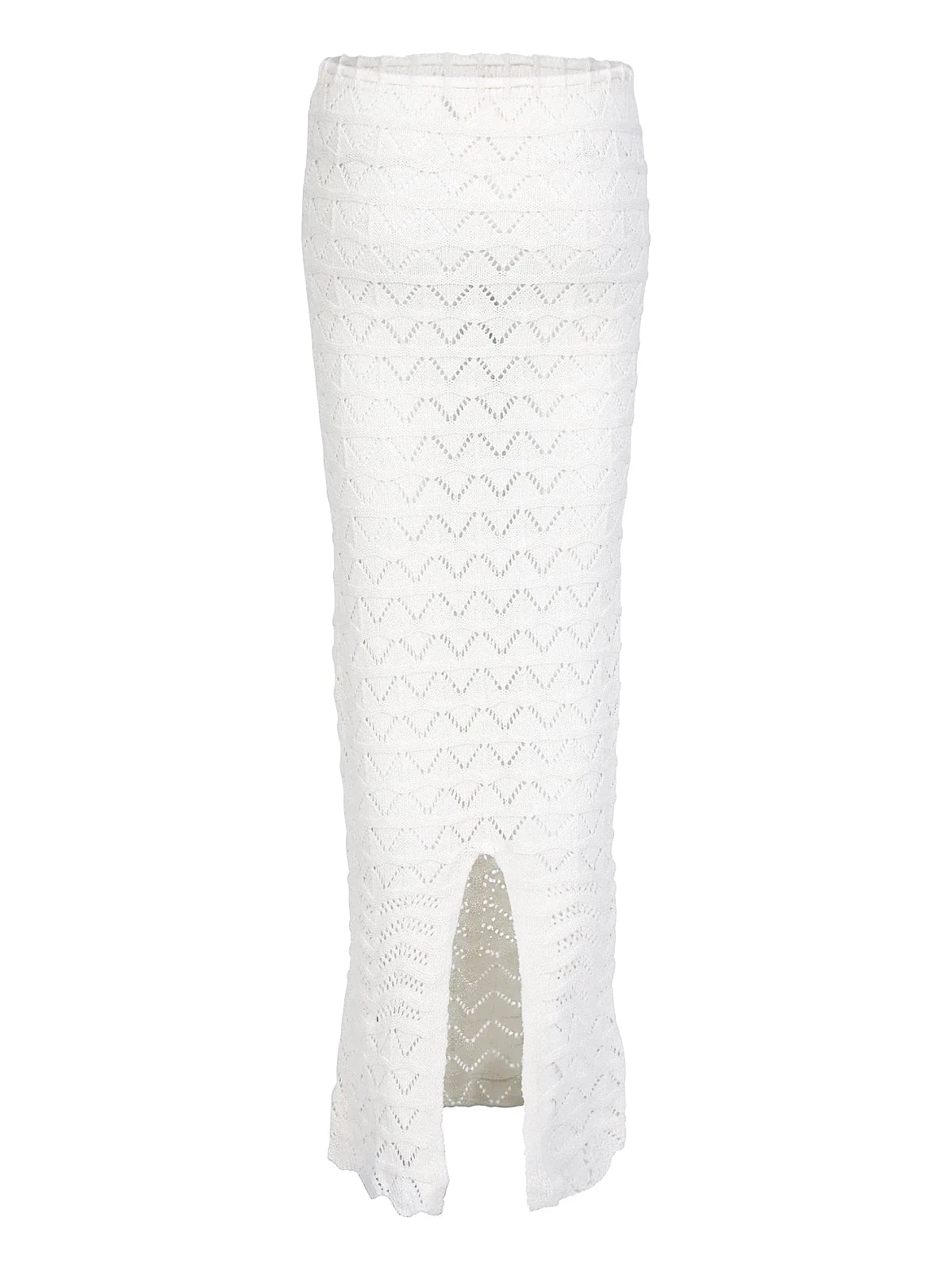 Sexy Knit One-neck Long Sleeve Short Top Drawstring Half Skirt Beach Two-piece 2025 Women Summer Swimsuit Cover Up Chic Set K172