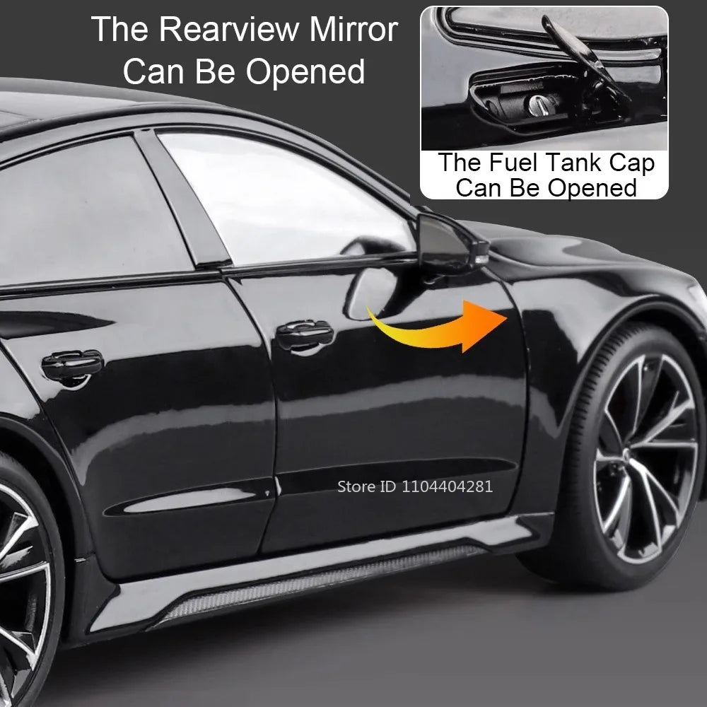 1:18 RS7 Range Rover Alloy Car Model Diecast Toy Sound Light 6 Doors Opened Shock Absorption Miniature Vehice Kid Christmas Gift