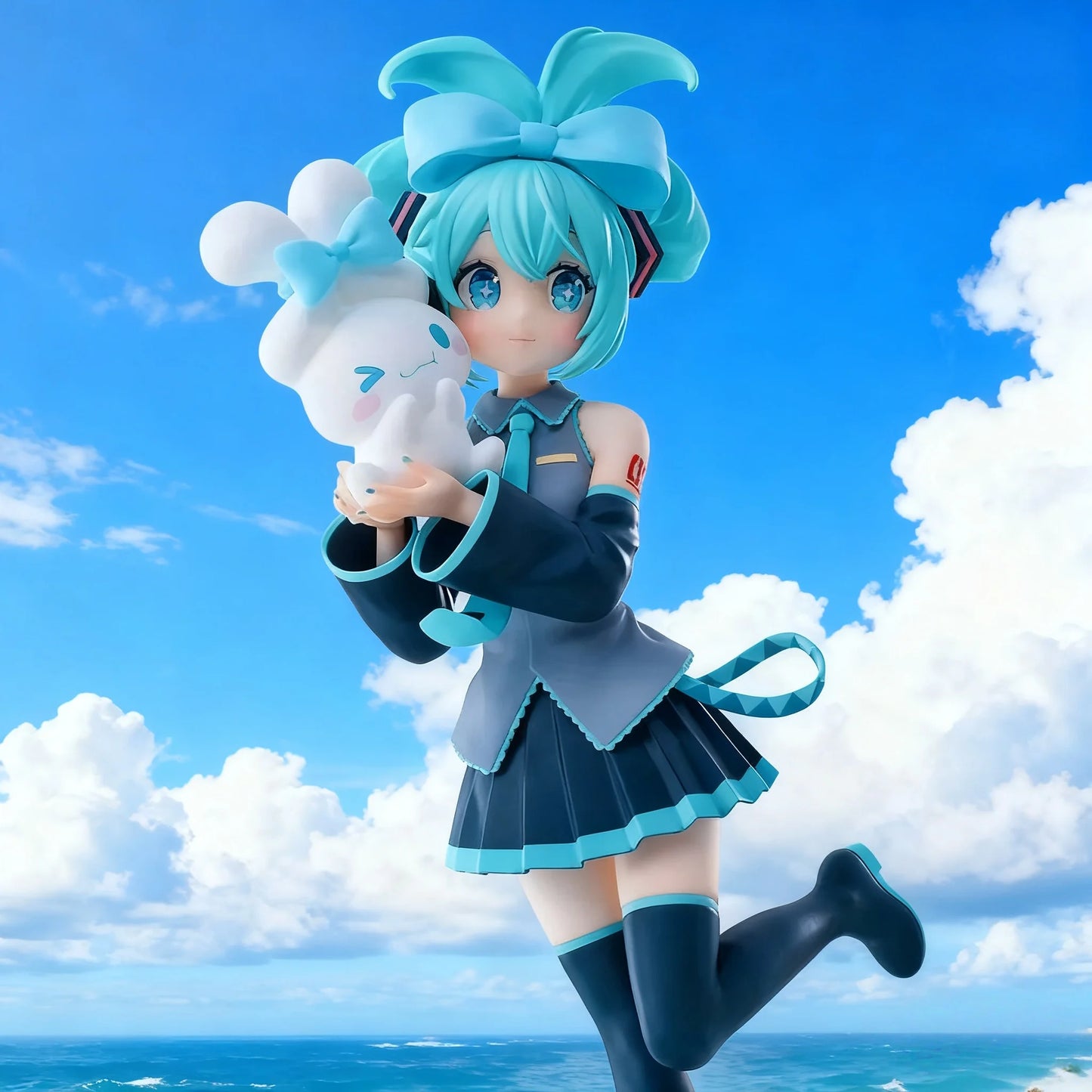 Cute girl Hatsune Miku anime character fashionable suitable for desktop decoration ornaments doll Christmas gift PVC collectible