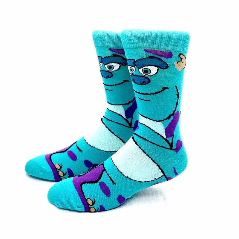 5 Pairs Bizarre and Novel Men's Socks Happy Funny Women Socks Animation Cosplay Hip Hop Long Socks Fashion Christmas Gift
