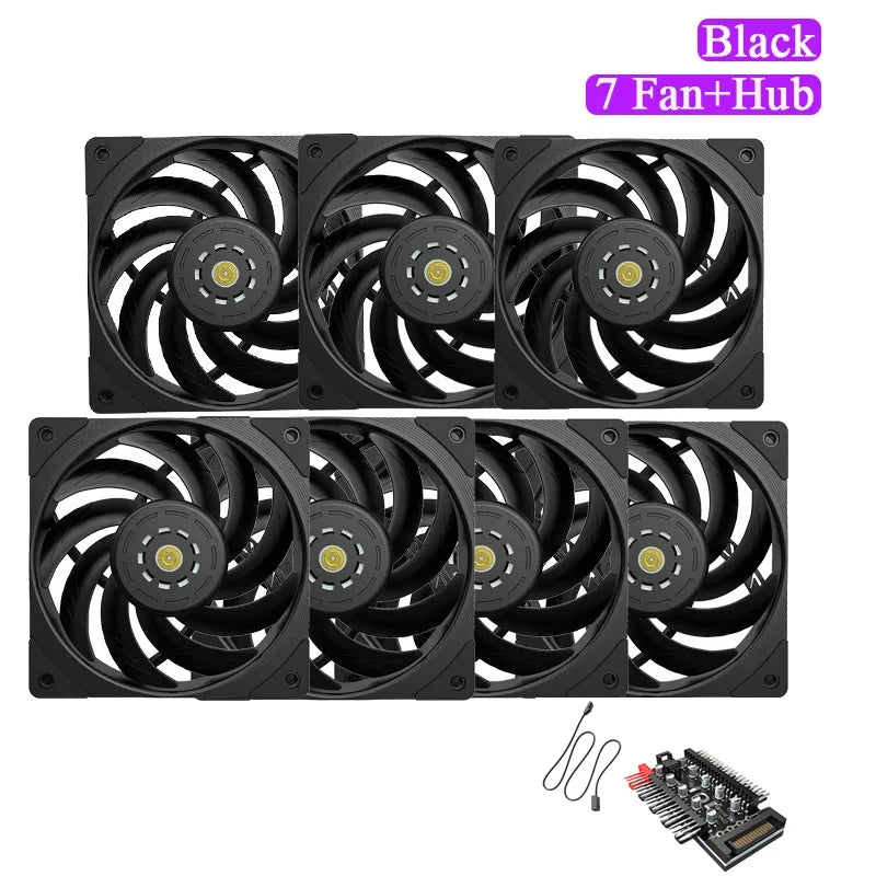 TEUCER T30 CPU Cooler Fan 2150RPM 4PIN PWM 12cm Computer Case Cooling System Fan SFDB Silent PC Gamer CPU Cooler 120mm Fan