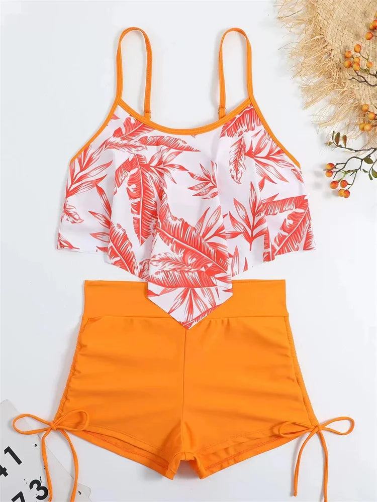 Bikini Women Swimsuit 2025 New Print Sling Bikinis Set Sexy High Waist Swimwear Summer Two Piece Beachwear Bathing Suit Female