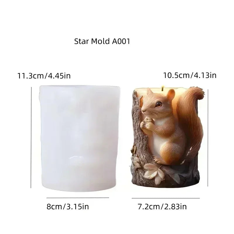 DIY elk relief cylindrical candle silicone mold sika deer flower relief resin mould Forest sika deer gypsum molds Christmas gift