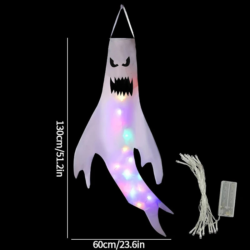 Halloween Floating Ghost Decor  for Home Courtyard Hanging Pumpkin Lamps   Halloween Scary Horror Atmosphere Decor