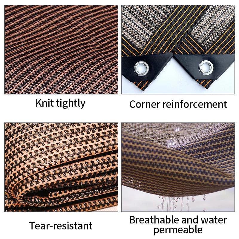 Outdoor Garden Sunshade Net Pergola Canopy Swimming Pool Awning Net Sun Protection Car Canvas Shading Net Summer Sunscreen Cover