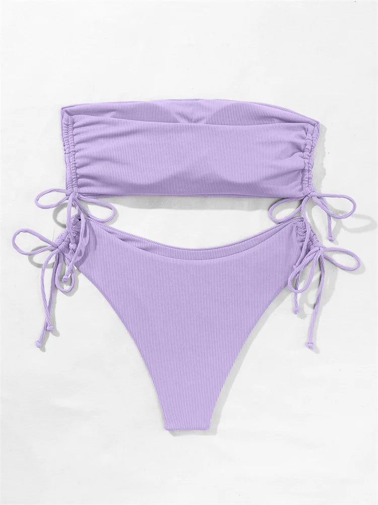 Sexy Solid Bikinis Women's Swimwear Push Up Female Swimsuit Swimming Bathing Suits Brazilian Girls Bikini Set Beach Wear Bather