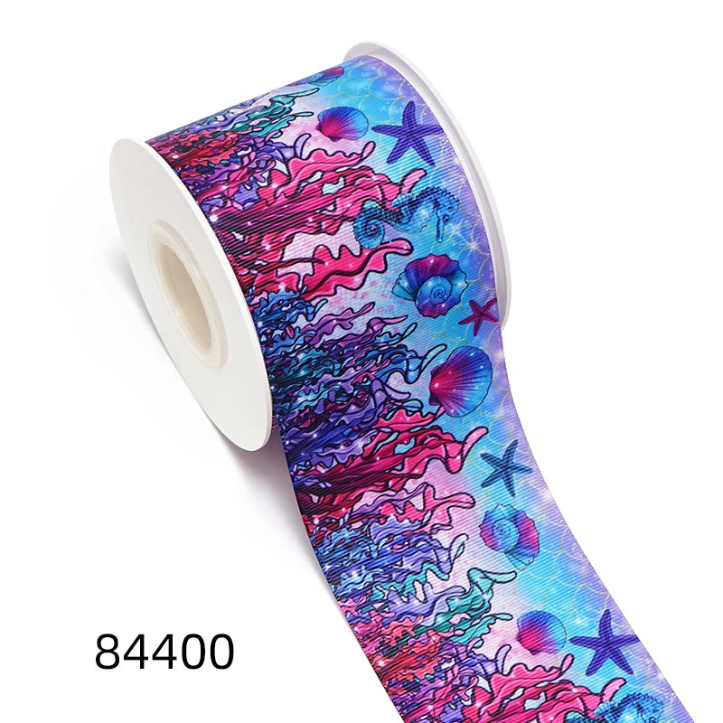 5 Yards Printed Grosgrain Ribbons For Bows DIY Craft Decoration Packaging Supplies 84400