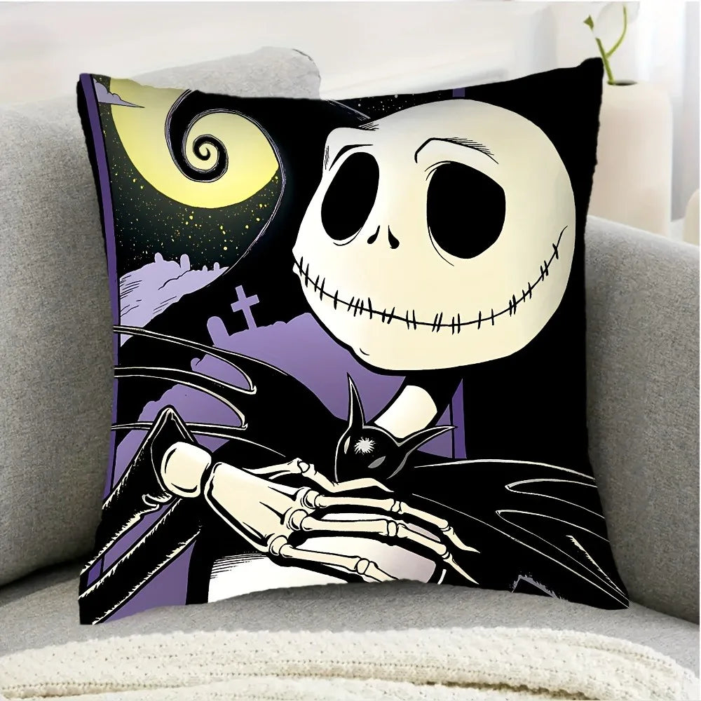 Jack Skellington Halloween Pillow: Spooky and Stylish Decor for Your Home Sofa room cushion cover, party decoration, gift