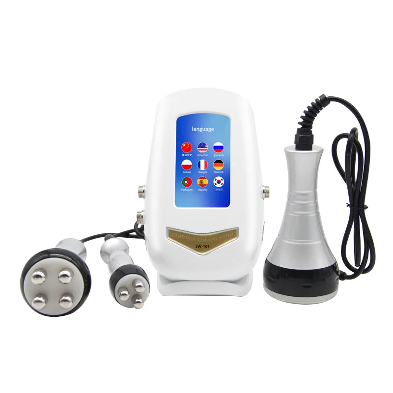3IN1 40K Ultrasound Radiofrequency Beauty Device Massage for Shaping Tighten the Skin Burn fat Anti-aging Whitening Beauty Tools