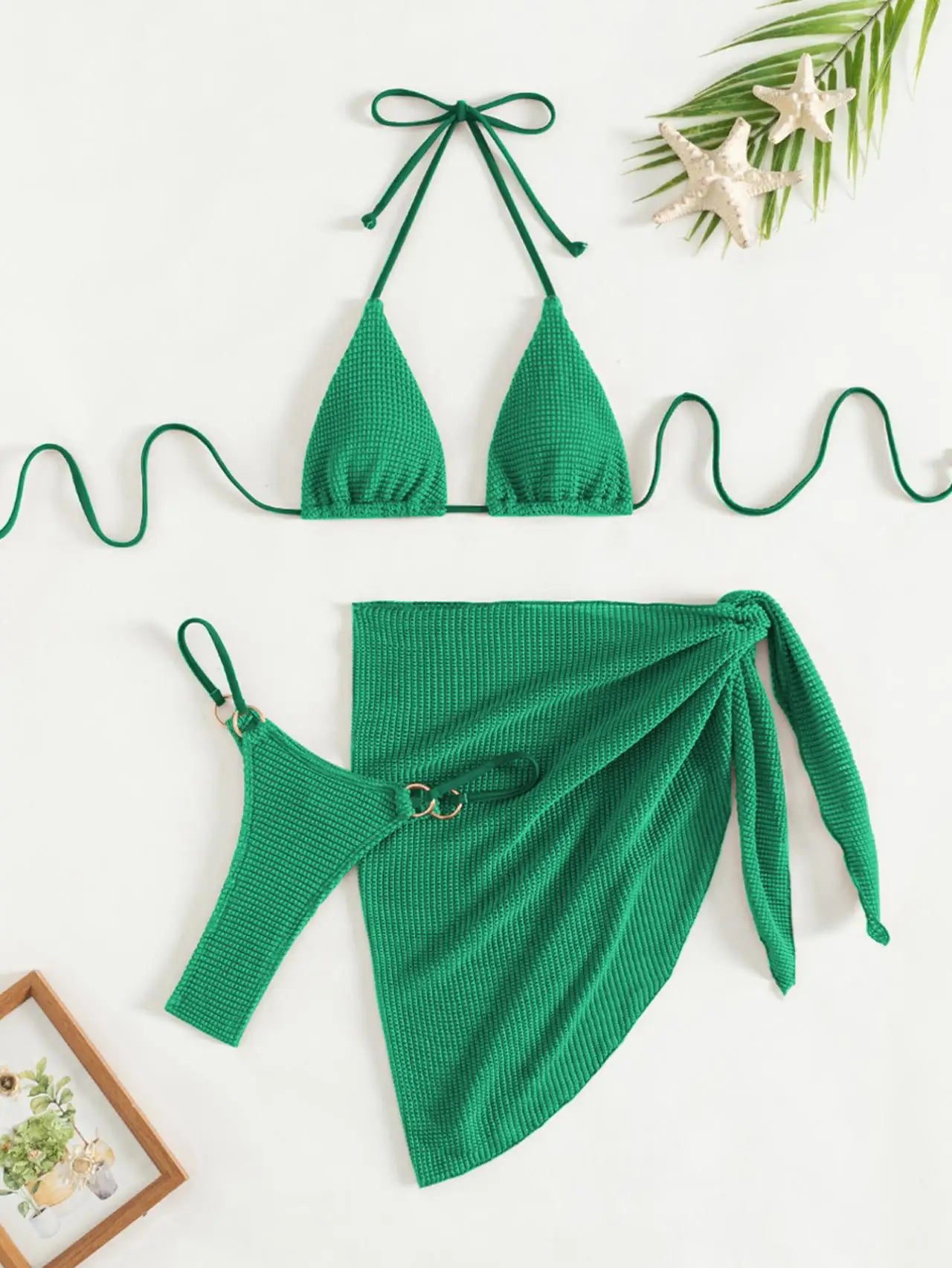 Sexy Brown Bikini Set 2025 Women Halter Push Up Bra Skirt 3 Piece Swimsuit Summer Bathing Suit Cover Up Thong Swimwear Biquini