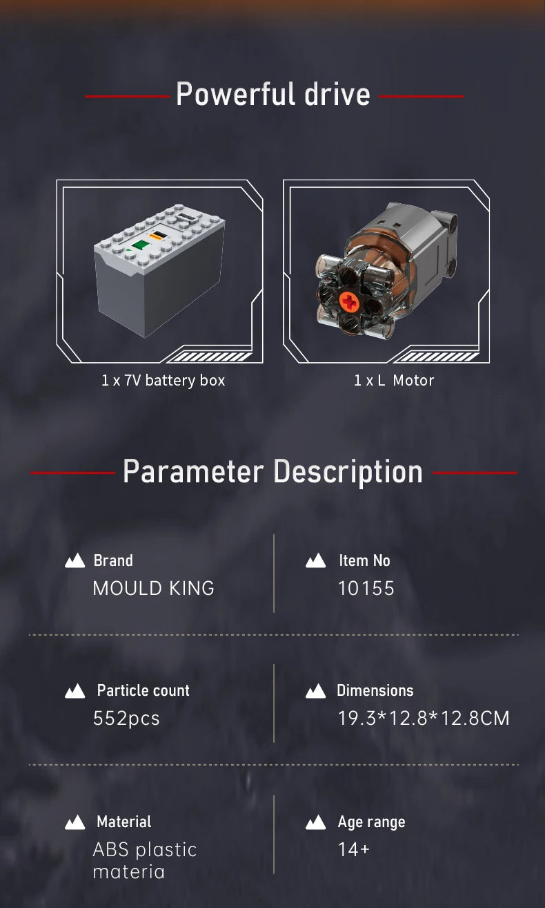 Mould King 10088 The V8 Engine Building Block Assembly Technical Car Brick Set Educational Car Engine Toys Kids Christmas Gift