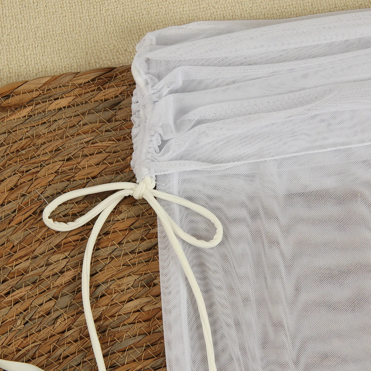 Sexy Ring 3 Piece Bikinis Women Swimsuit 2024 New Swimwear With Long Sleeve Bathing Suit Beachwear Biquini Female