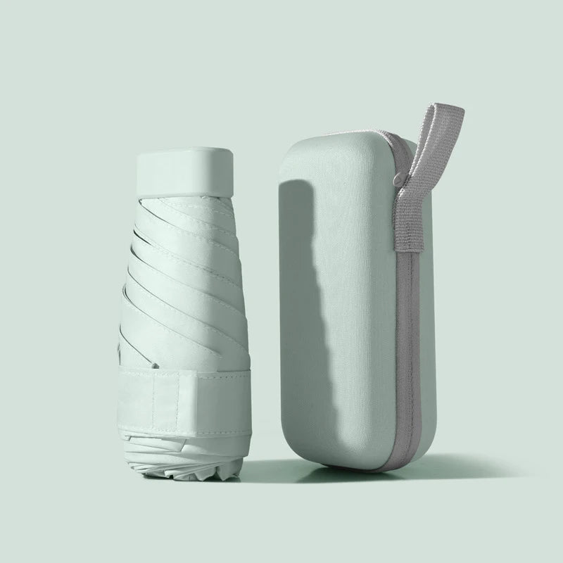 Mini Compact Pocket Umbrella for Women Light 5 Folding Sun Protection Sun and Rain Small Card Bag Umbrellas Paraguas