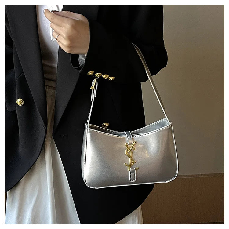 2025 Y2K Underarm Bag for Women, Luxe Boho Shoulder Purse w/Detachable Strap Anti-Theft Lightweight Commuter