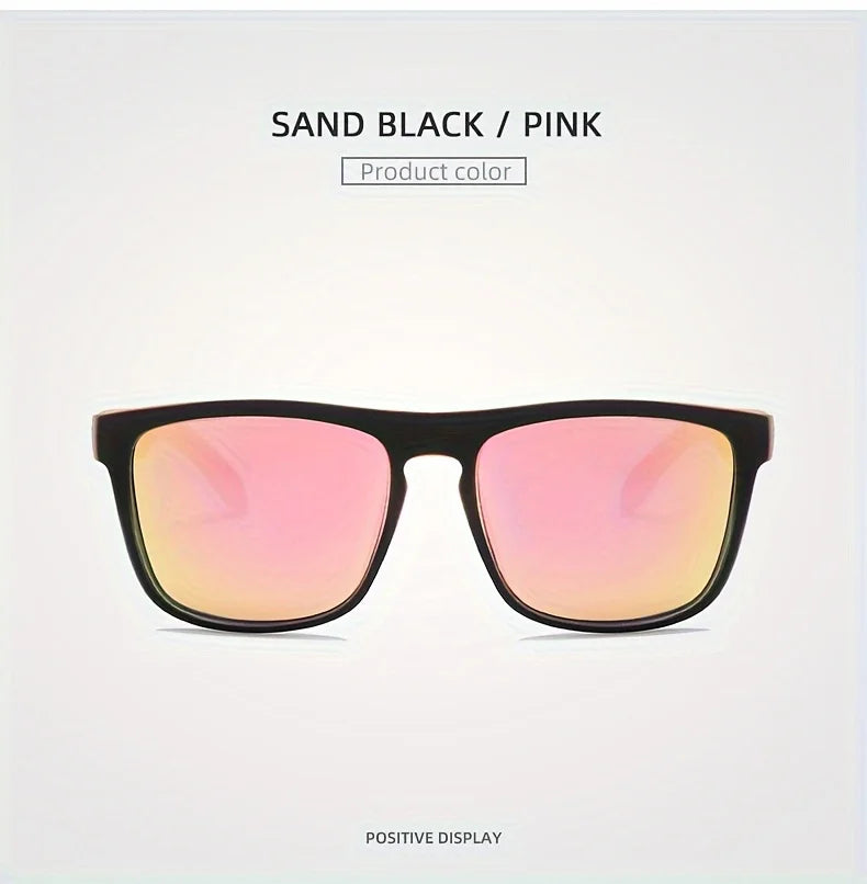 3Pcs Fantasy Gradient Mutipcolor Square Polarized Sunglasses AntiGlare UV400 Glasses Summer Party Driving Fishing Christmas Gift