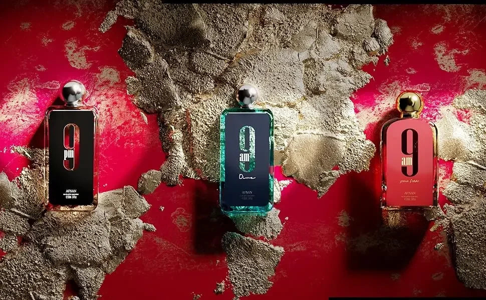 Afnan 9 PM For Men Eau De Parfum, 3.4 Fl. Oz Pheromone men's cologne, long-lasting fragrance, Christmas gift