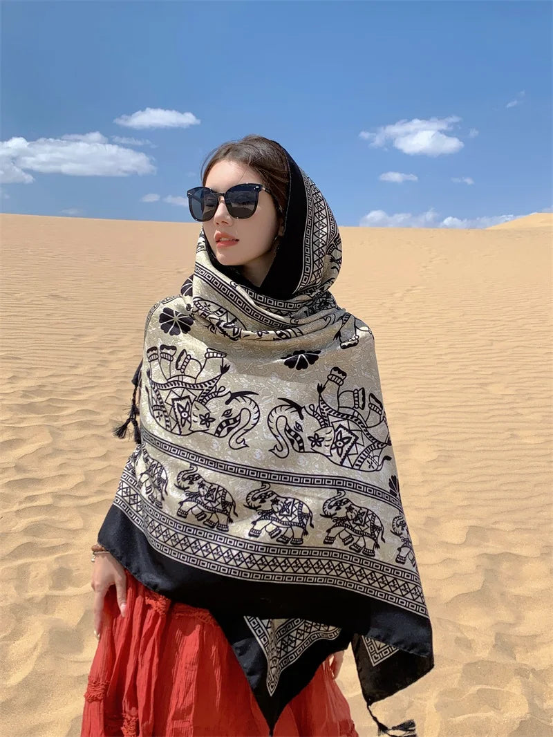 Travel Beach Sunscreen Scarves for Women Bikini Large Sarong Wrap Scarf Brazilian Swimsuit Bathing Cover-ups 17 Styles 90x180cm