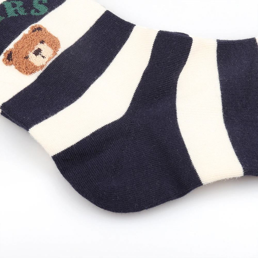 1 Pair Cartoon Gentleman Bear Men's Socks Comfortable Harajuku Skateboard Socks Novelty Breathable Christmas Gift Factory Direct