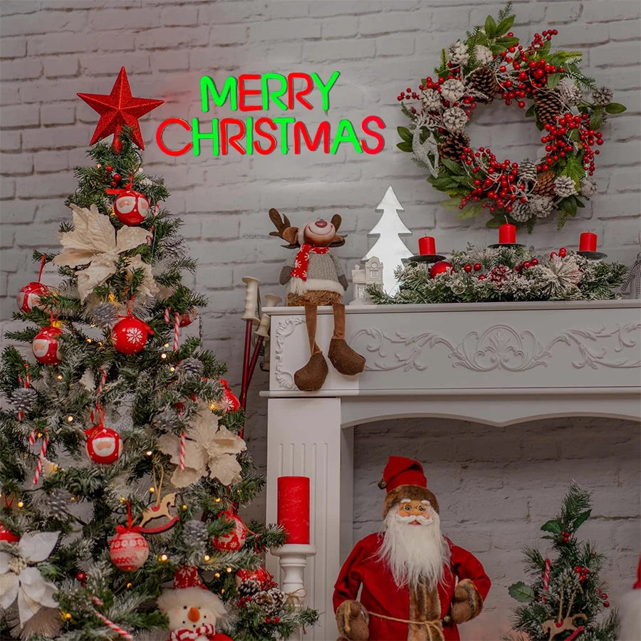 Christmas Series Neon Sign For Wall Decor,Led Neon Light For Christmas Party Decor, Bedroom,Window,Bar,Club Shop,Christmas Gift