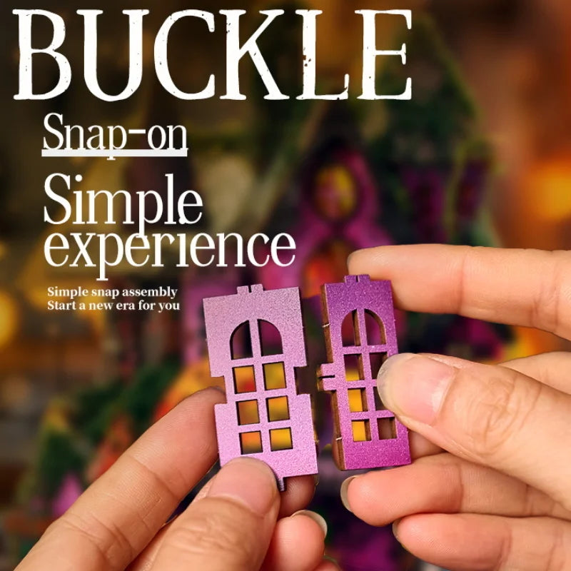 Retro DIY Wooden Halloween Night House Figurines Miniatures Kits With LED Lights Home Desk Decoration For Adult Handmade Gifts