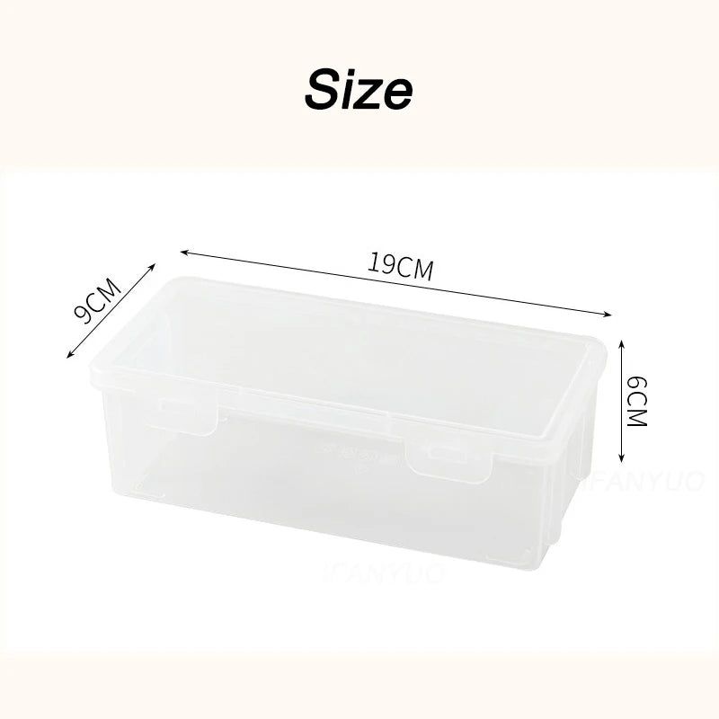 1/3Pc Clear Pencil Box Large Capacity Plastic Organizer Storage Boxes Bulk Stackable Design Portable Office Supplies For School