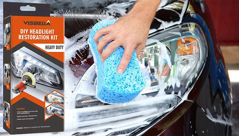 Car Headlight Restoration Polishing Kits Chemical Brightener Headlamp Repair Light Lens Polisher Cleaning Paste Refurbish Tool